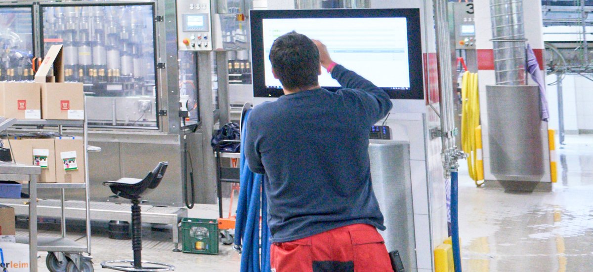 Bildschirm in der Produktion