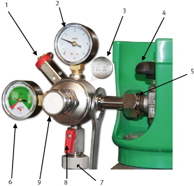 Abb. 4: Beispielhafter Druckminderer für eine Bier-Getränkeschankanlage
