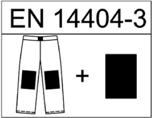 Abb. 76 Kennzeichnung f�r das Kniepolster des Knieschutztyps 2 nach DIN EN 14404-3
