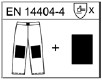 Kennzeichnung f�r die Bekleidung des Knieschutztyps 2 nach DIN EN 14404-3 bei Leistungsstufe 1, 1U und 2