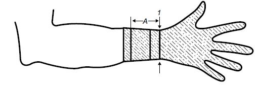 Abb. 4 Stechschutzhandschuh mit kurzer Stulpe