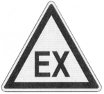 Warnzeichen: Warnung vor explosionsfähiger Atmosphär