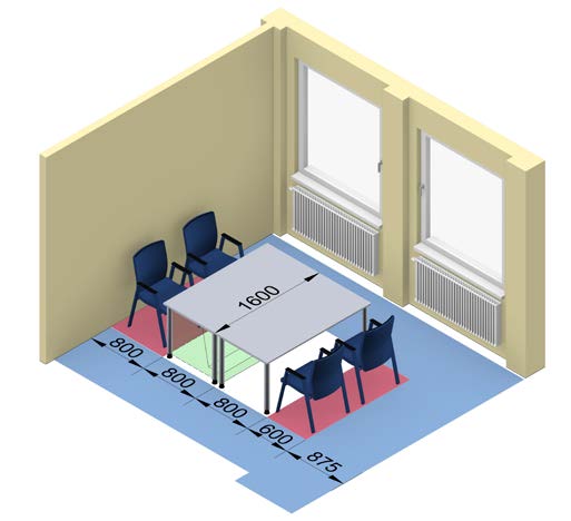 Benutzerflächen an Besprechungsplätzen