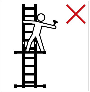 DGUV Information 208-016: Die Verwendung von Leitern und Tritten, 5 Was ist  bei der Verwendung von Leitern und Tritten zu beachten?