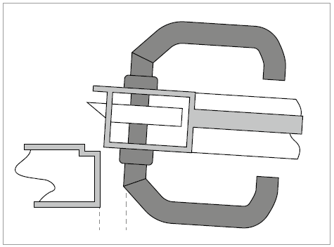 Abb. 23 gekröpfter Türgriff