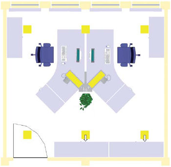 Zweipersonenbro - Leuchtenplan