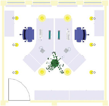 Zweipersonenbro - Leuchtenplan