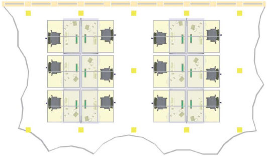 Call Center - Leuchtenplan