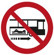 Abb. 11 Verbotszeichen Verbot des Aufenthalts in Ruherumen whrend der Fahrt