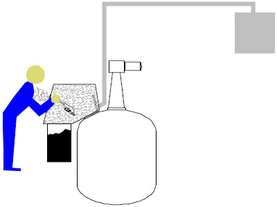 Integrierte Absaugung mit offenem Handling im Innenraum